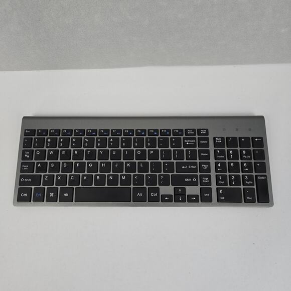 JoyAccess KB2 Slim Full Wireless Keyboard Gray & Silver NO RECEIVER - Picture 1 of 7